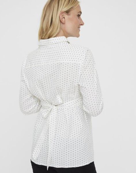 Mamalicious organic white cotton maternity shirt MLLENA CHEMISE / 19IW2662N09000
